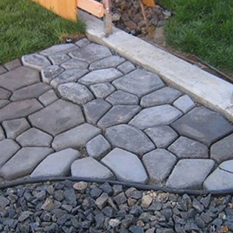 Paquete de 3 moldes irregulares para pavimento, fabricante de camino, fabricante de camino, molde de ladrillo, forma de concreto, moldes de piedra escalonadora para jardín, Cour