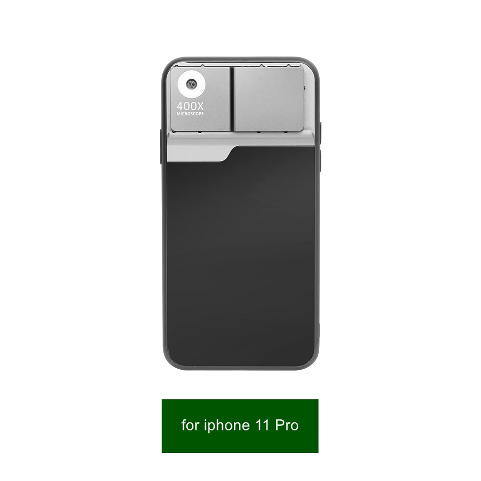 400x mikroskoopin puhelimen linssikotelo iphone 11 pro max androidille 400x vahvistin hd optinen linssi älypuhelimen kameran linssi: Iphone 11 pro: lle