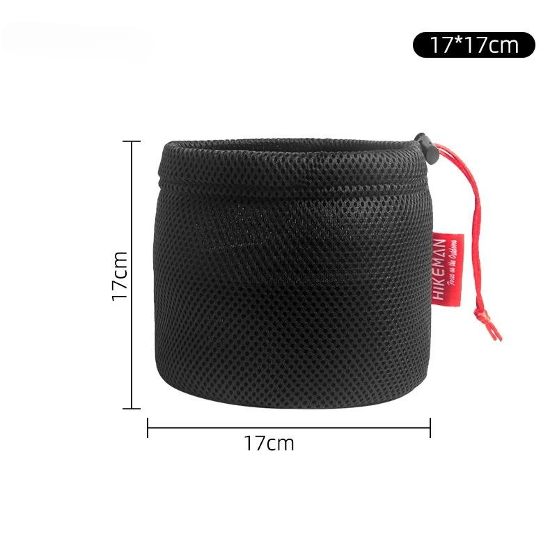 draussen Camping Topf Aufbewahrung tasche tragbare Picknick Kochgeschirr Aufbewahrung tasche Sandwich Gittergewebe Kordel zug Tasche draussen Herde Zubehör: Gelb