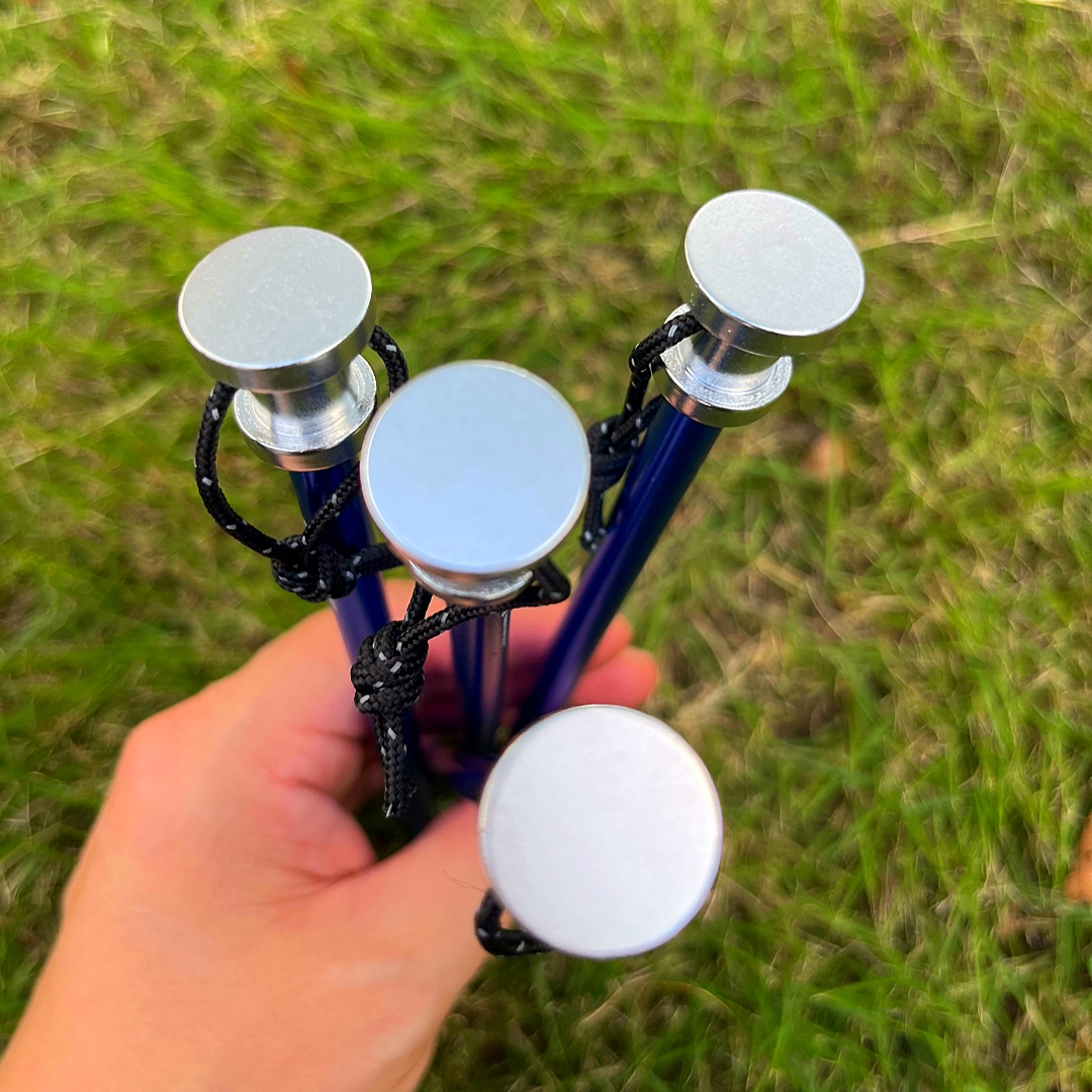 Hikevictor 4 Teile/los 23CM Aluminium Camping Zelt Einsätze schwer Pflicht Boden Heringe Hängematte Planen Markise Baldachin NäGel Zelt Spikes