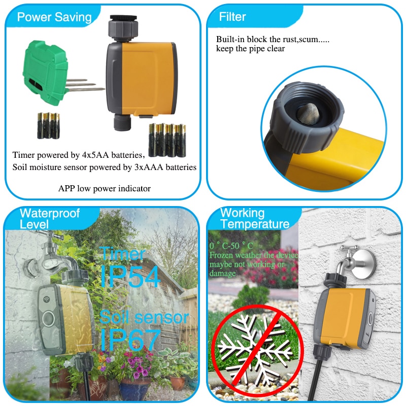 Soil Moisture Sensor WIFI Tuya Smart Home Garden Automatic Water Timer Irrigation System