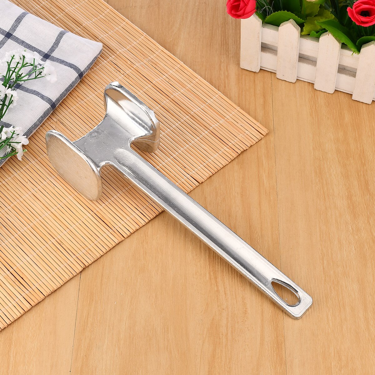 Home Single Side Hammer Aluminum Alloy Steak Hammer Pork Chop Hammer Single Side Pork Chop Hammer Pine Meat Hammer