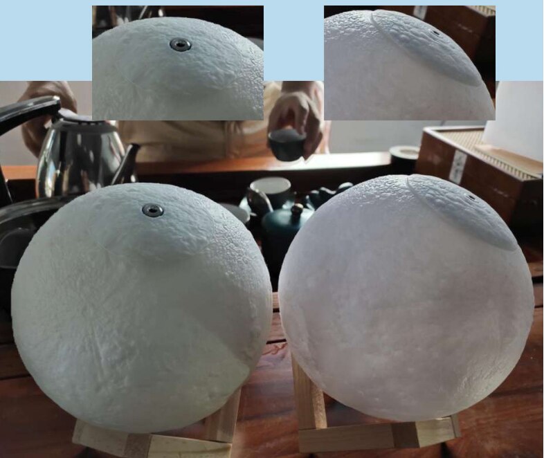 8/12/18/20/22/30CM 3D-gedruckt gemalt mond licht berühren 16 farben + klatschen + fernbedienung