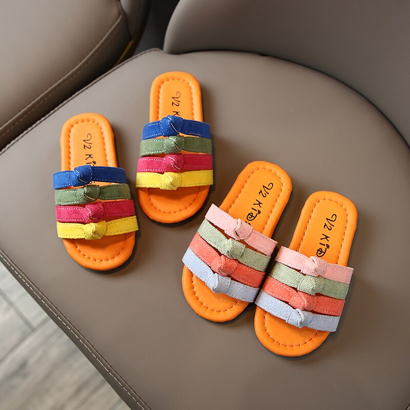 Children Slippers Cute Cartoon Boys Slippers Non-slip Home Flip Flops Outdoor Casual Sandal Girls Slippers Kids Shoes Summer