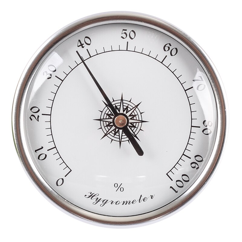 3-in-1 Barometer Hygrometer Thermometer One Set of 72mm Fishing Baromete Finish Dial Traditional Weather Station: Hygrometer white