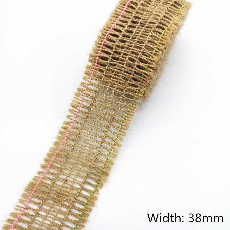 3 Meter Natürliche Jute Burlap Hessischen Jute Band Schnur Blume aufbringen Hochzeit Partei Liefert Sackleinen Band DIY Sackleinen Seil Handwerk: 12