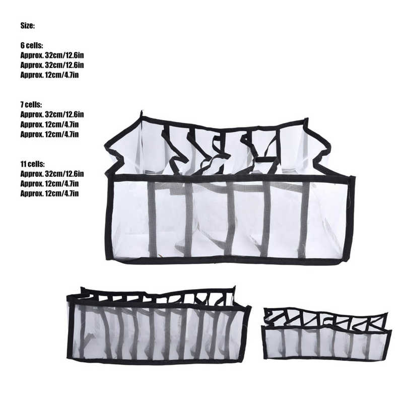 Drawer Organizer Multi Purpose Underwear Storage Box for Panties for Bras for Socks