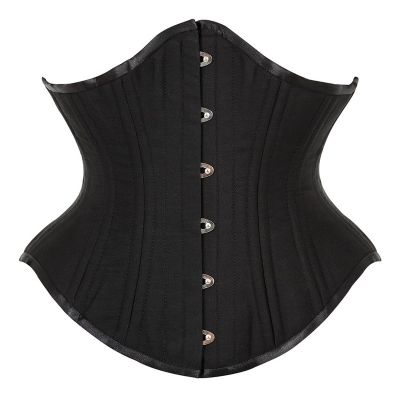 Double Steel Bone Women Waist Cincher Corset Waist Slimming Underbust Fajas Steampunk Accessories Femme Black Corsets