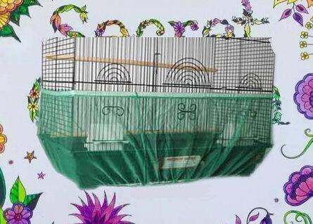 3 tamaños diferentes, malla elástica, jaula de loro, cubierta de red de malla, se ajusta ampliamente a la mayoría de las jaulas de pájaros