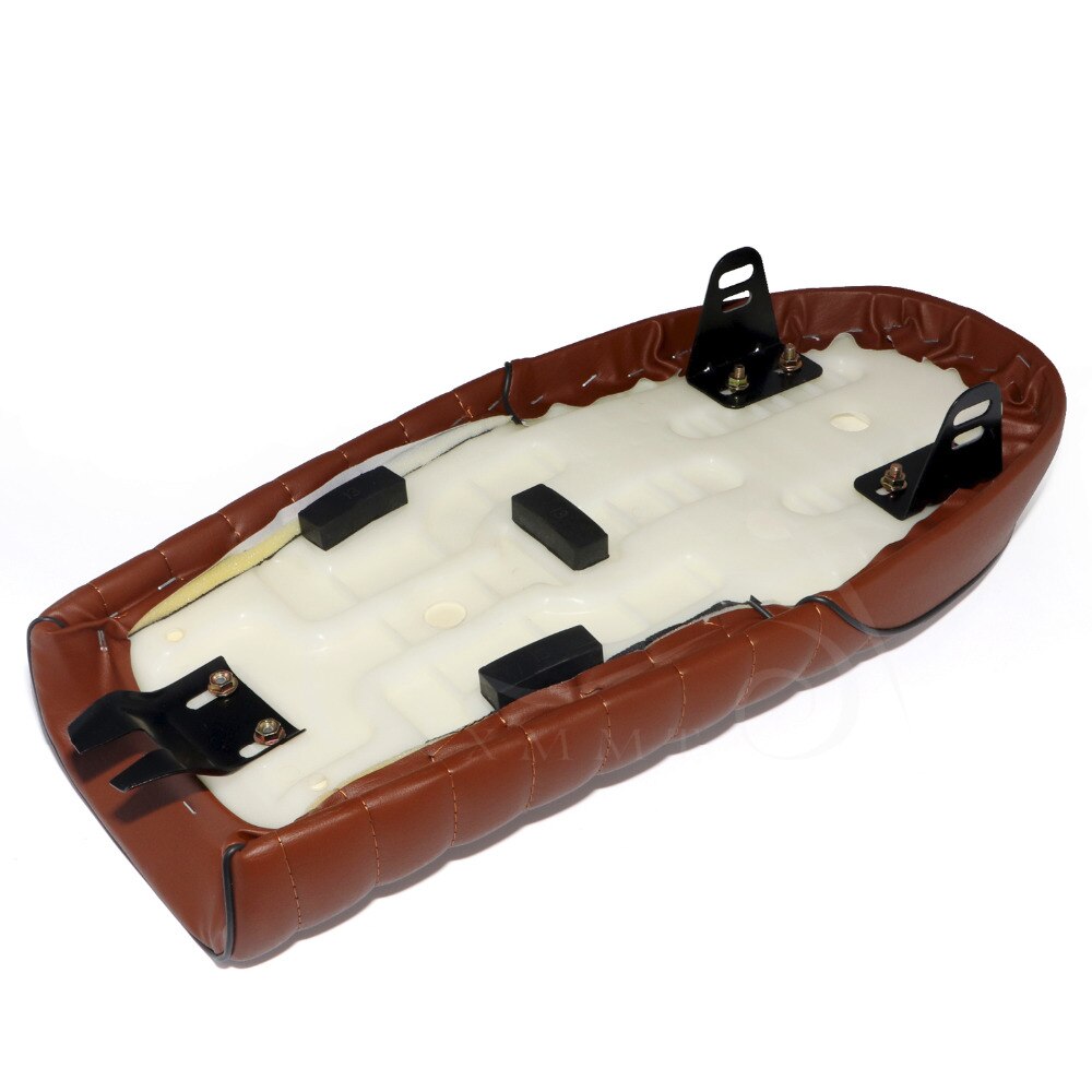 Bruine Vintage Cafe Racer Platte Seat Voor Honda Cg Cb Cl CB200 CB350 CL350 CB400 CB500 CB550 CB750 Motorfiets Zadel retro Seat