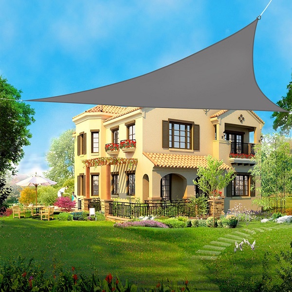 Sun Shelter Sunshade Protection Outdoor Canopy Garden Patio Pool Shade Sail Awning Camping Picnic Tent: Grey 3m