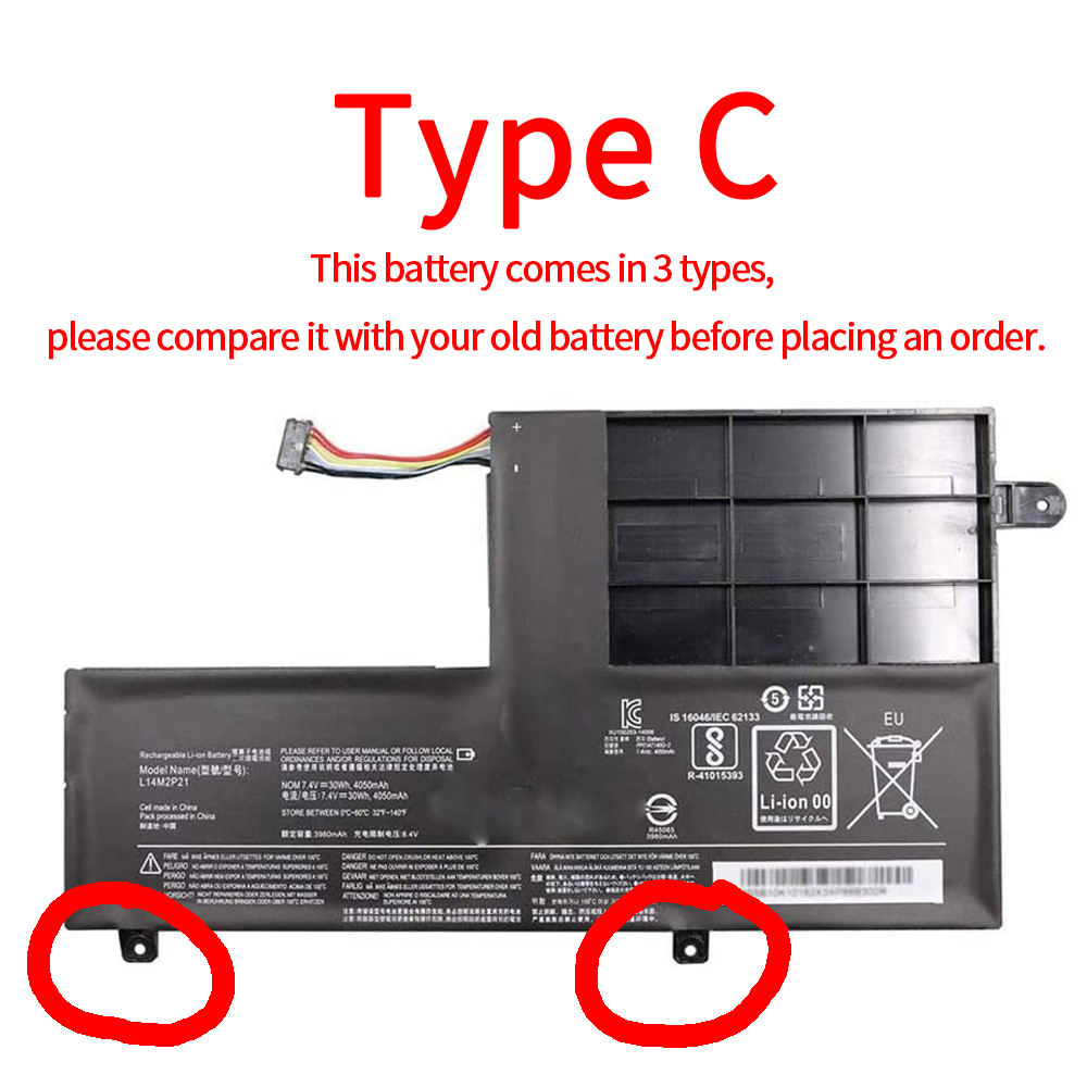 L14M2P21 L14L2P21 Batteria del computer portatile per Lenovo IdeaPad 330S 330S-14AST 330S-14IKB 330S-141KB 330S-15ARR 330S-15AST 330S-15IKB: verde