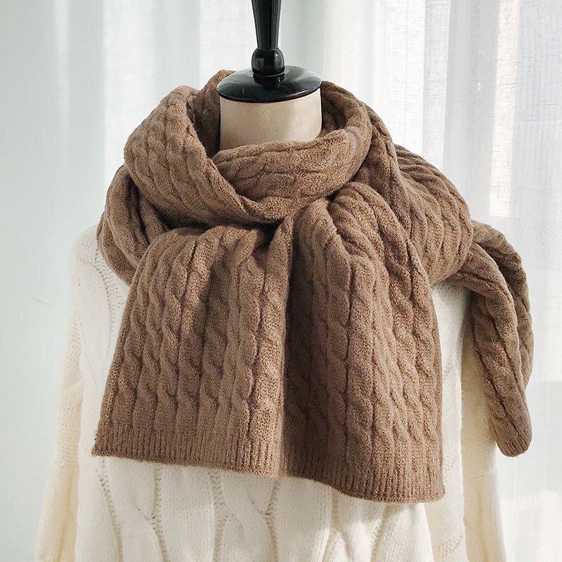 Herfst winter dikke warme effen kleur sjaal heren sjaal dames foulard femme bufanda mujer sjaals voor dames sjaal vrouwen winter: 5