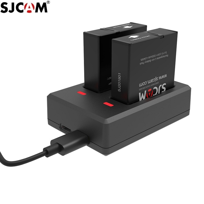 Sjcam SJ9 Accessoires Opbergtas Originele Batterijen Oplaadbare Batterij Dual Charger Voor SJ9 Strike/ SJ10 Pro Action Camera Tas