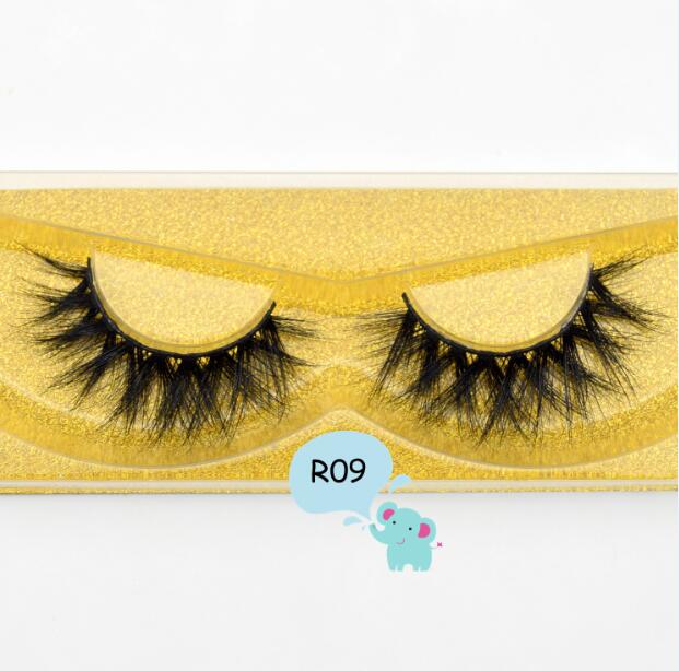 Visofree Mink Eyelashes 3D Mink Lashes Thick HandMade Full Strip Lashes Cruelty Free Korean Mink Lashes Natural False Eyelashes: R09