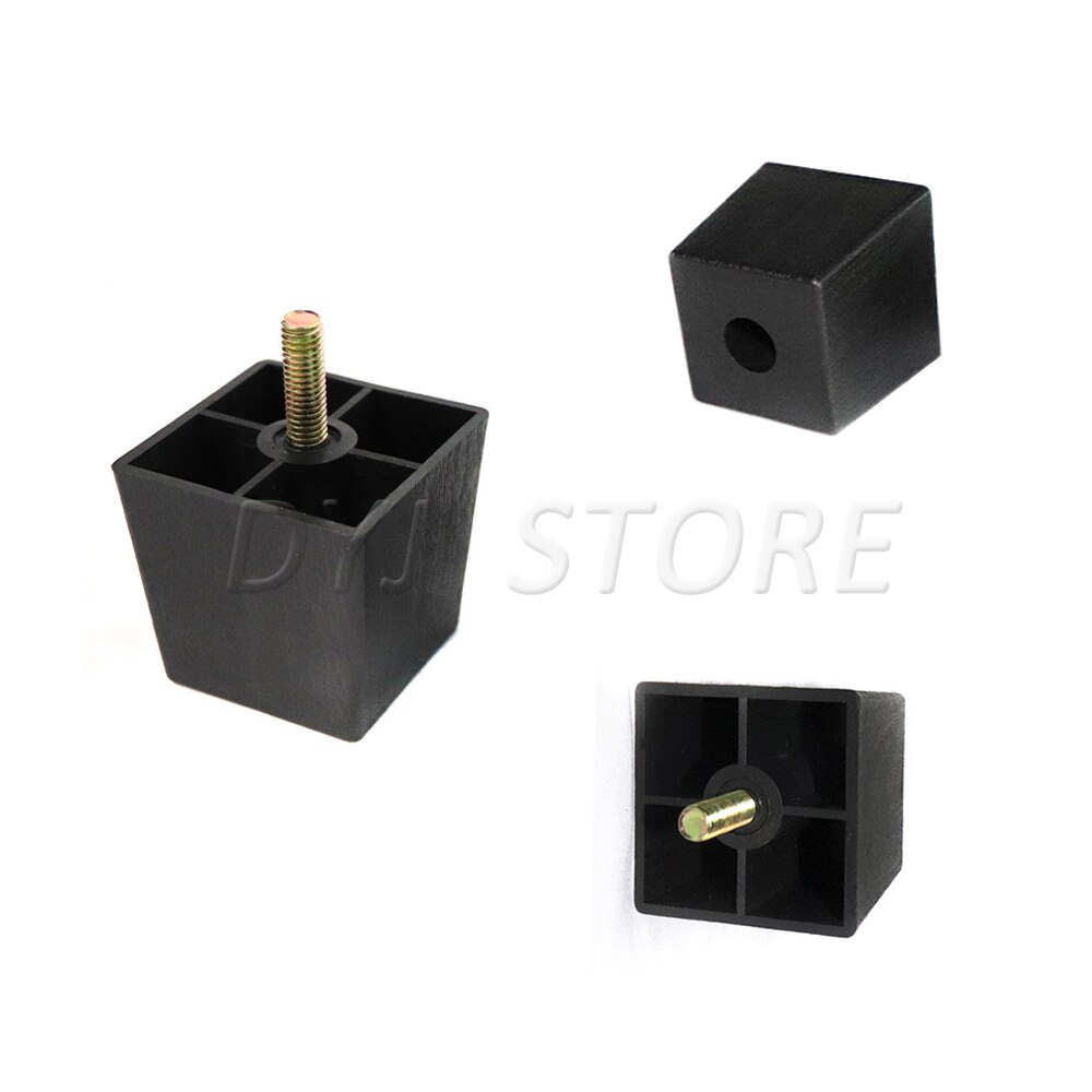 1/4 Pcs Multi-size Square Plastic Furniture Legs Replacement Sofa Legs With M8 Bolts For Couch Cabinet Bed tv stands