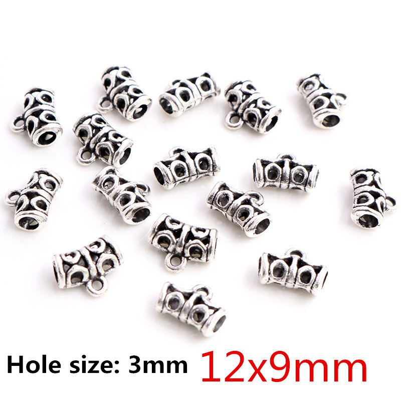 20pcs/lot DIY Handmade Beads Bails Pendants Jewelry Making DIY Necklace Antique Silver Color Bails Pendant Charm Beads Bails: R1-39