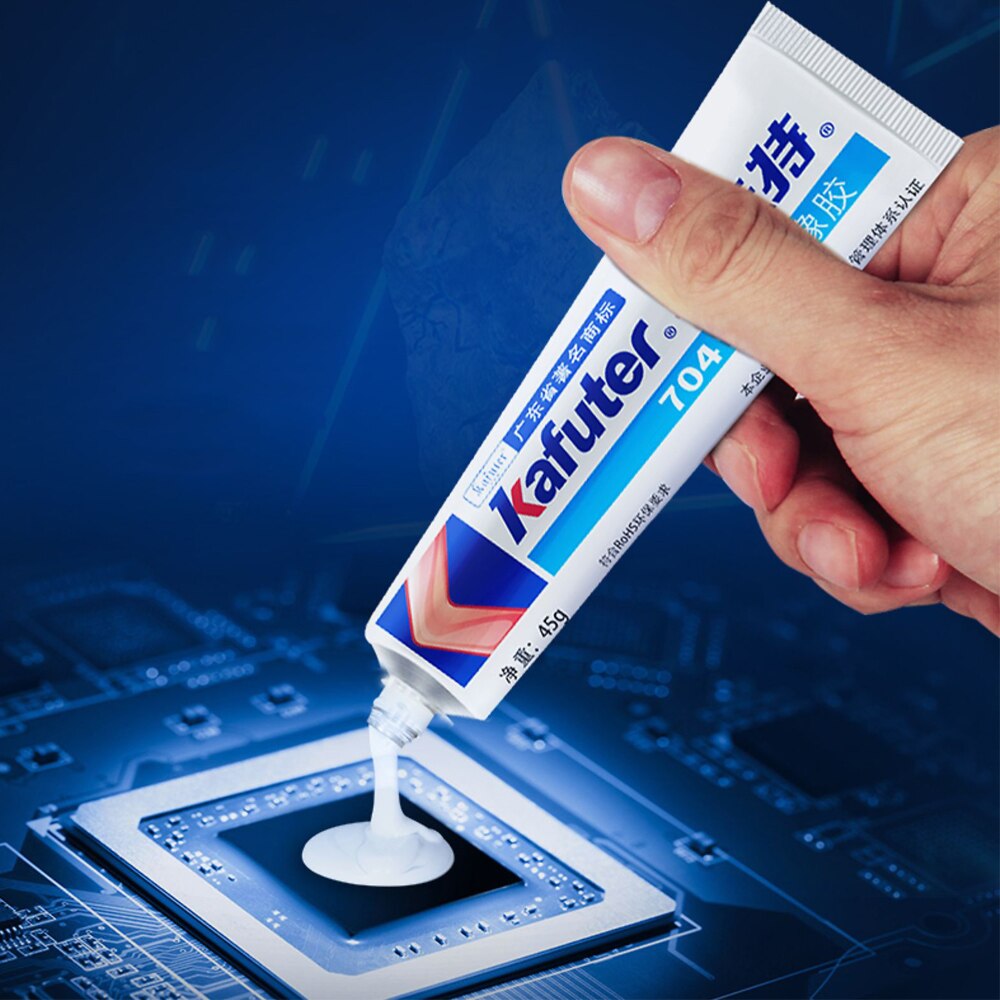 Silicone Rubber K-704 White Fixed Silicone Rubber Sealant Components RTV Silicone CPU Cooling Gel Electronic Silicone