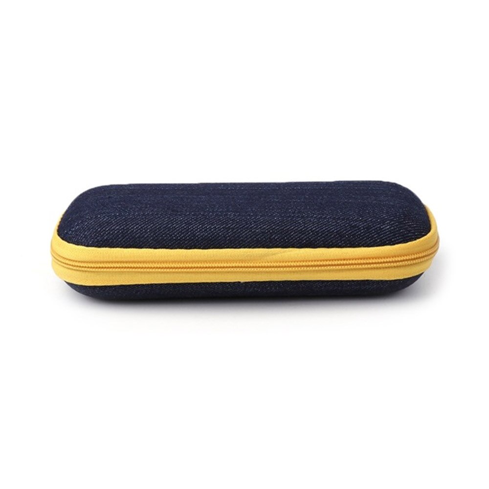 Estuche rígido de madera de para gafas de lectura, estuche para gafas de sol de cuero PU para hombres y mujeres: YELLOW