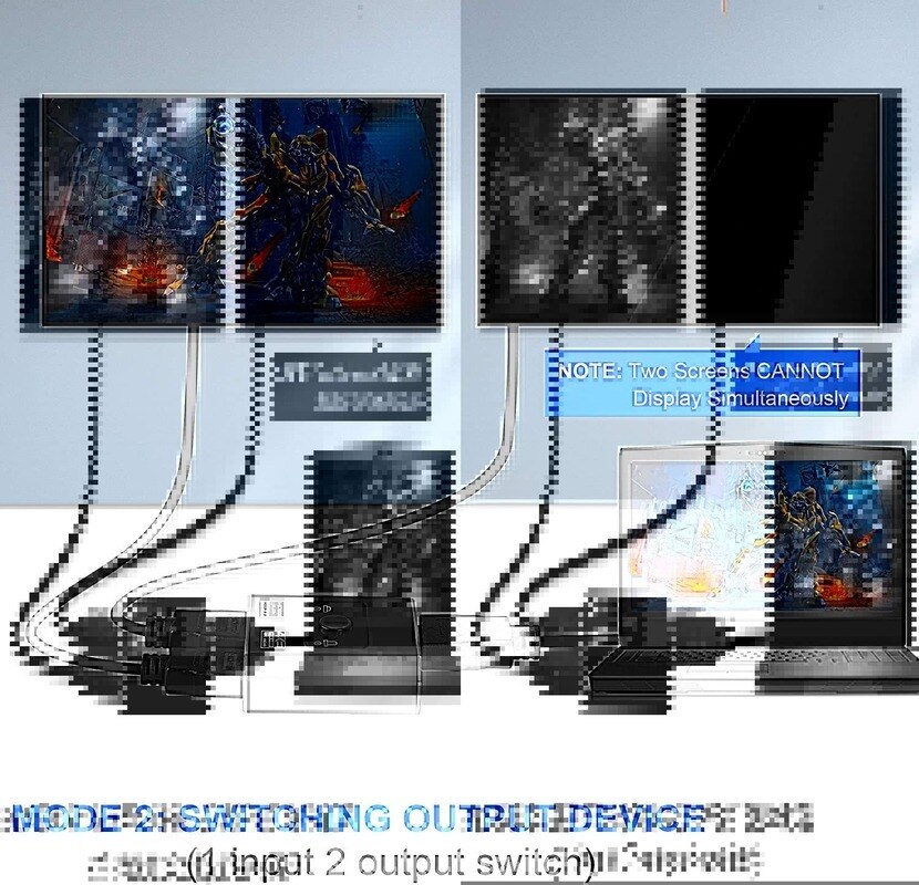 HDMI Smart Switcher One for Two 4K HD Two Input One Output Converter Signal Switching AB 4k60hz