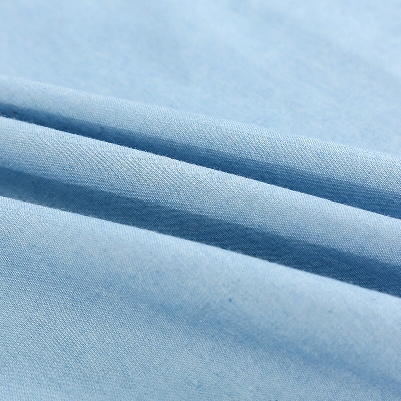 Sommer blød tynd ensfarvet bomuld denim stof til syning tilbehør tøj beklædningsgenstand skjorte nederdel materiale 45*145cm tj4512