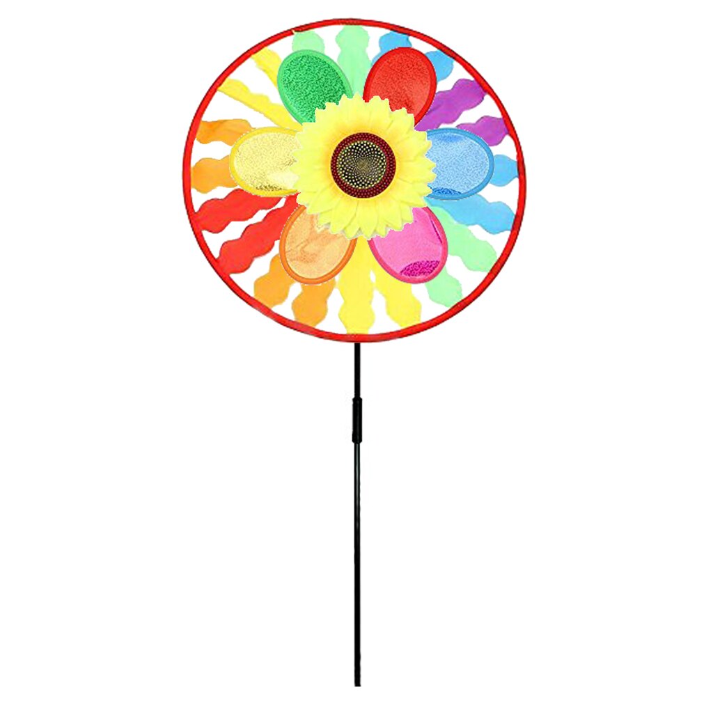 Plastic Rainbow Pinwheel, Party Pinwheels DIY Lawn Windmill Set for Toy Garden Party Lawn DecoR