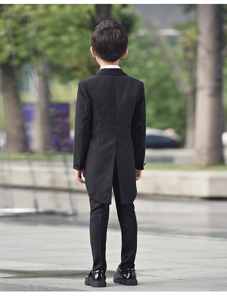 Vestido de boda para niños, conjunto de esmoquin, traje de actuación de Piano, camisas de esmoquin, pantalones, faja con pajarita