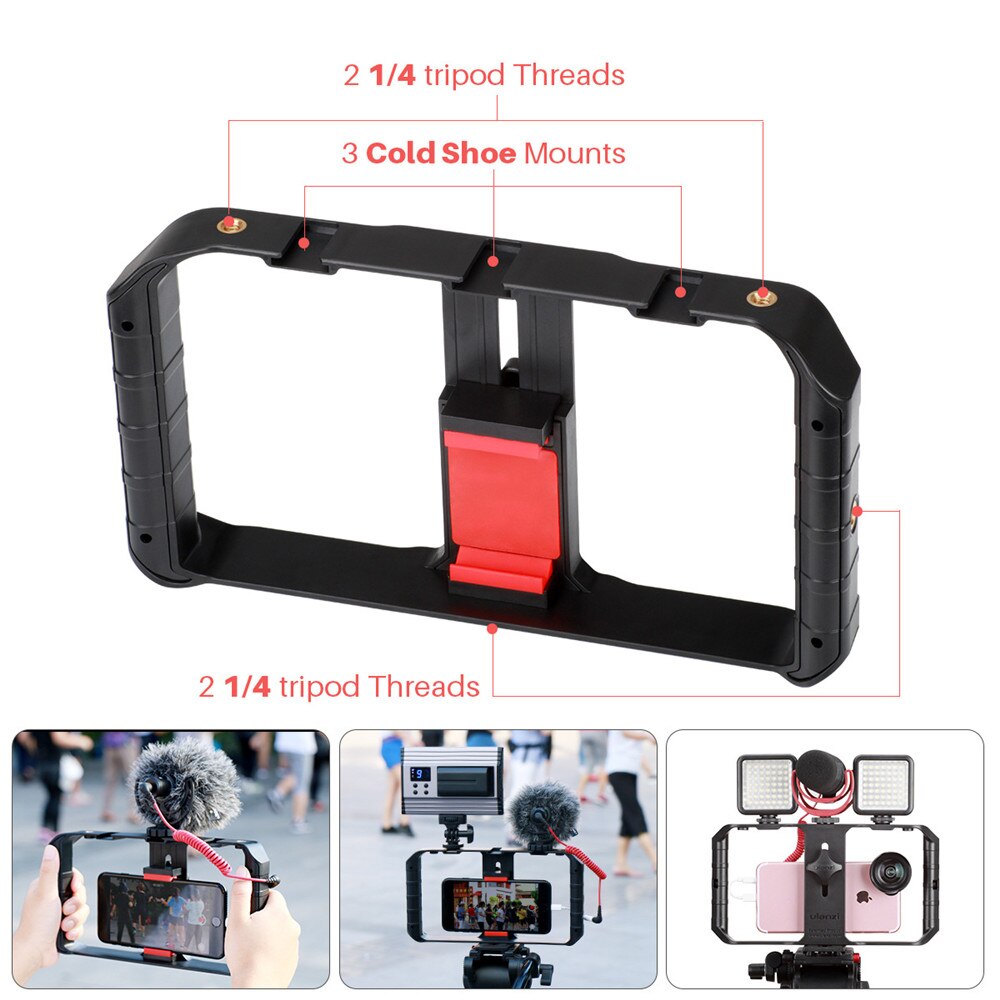 Ulanzi U Rig Pro Smartphone Video Rig Hand Grip Filmmaken Case Telefoon Video Stabilizer Handheld Statief Voor Iphone Android