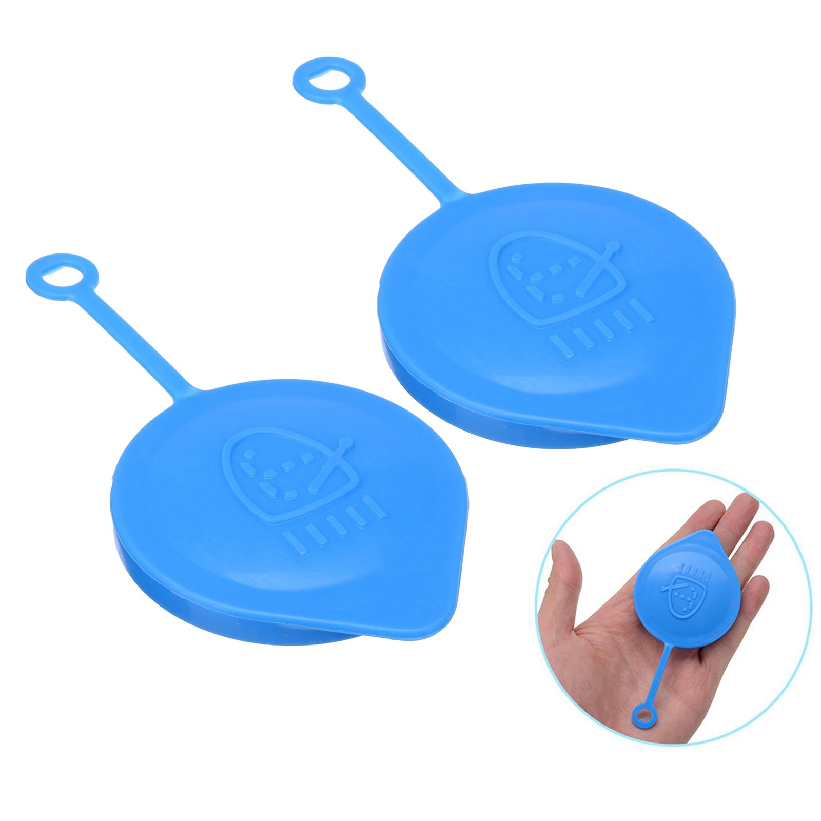 Blue Plastic Windshield Wiper Washer Reservoir Caps for Honda CITY