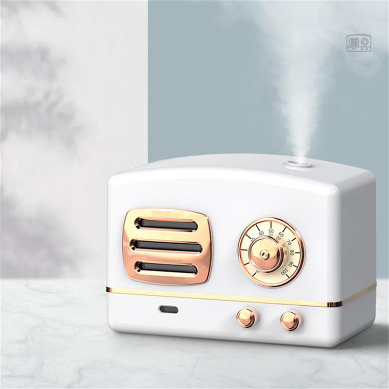 Mini diffuser usb aromaterapi aroma diffuser retro luftfugter 200ml lille ultralyd stor tåge luftfugter til hjemmet: Hvid