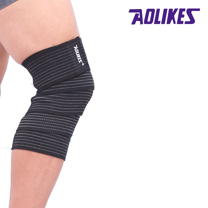 Aolikes 1 st bandagem elastisk knäskydd sporttejp kinesiologiskt elastiskt band joelheira vendas deporte a -1516: Svart / Längd 120cm
