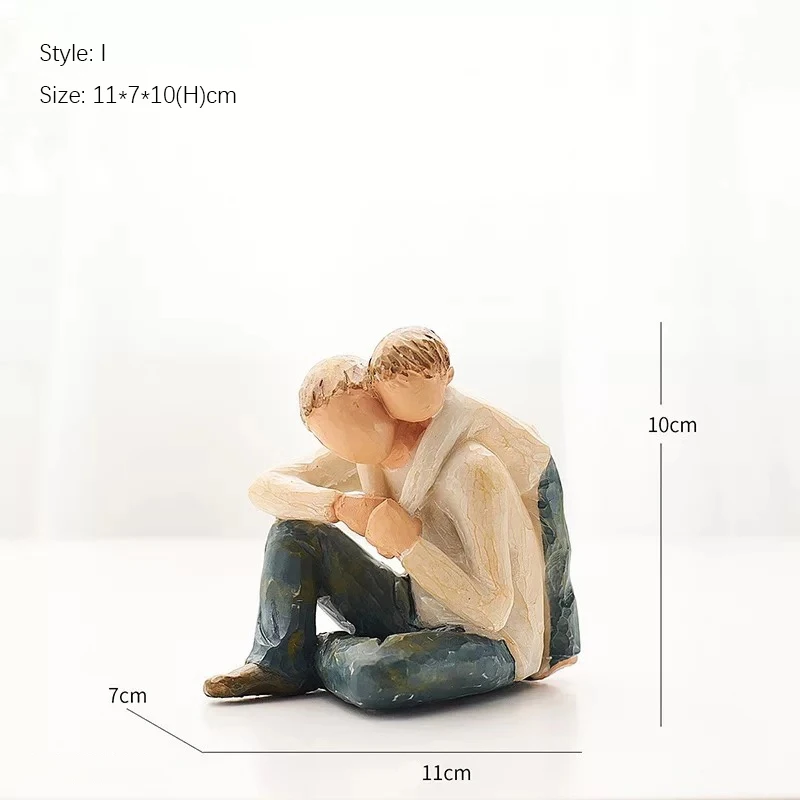 Artistic Nordic Style Love Family Resin Figure, Figurine Ornaments, Home Decoration, Human Statue Crafts, Happy Time