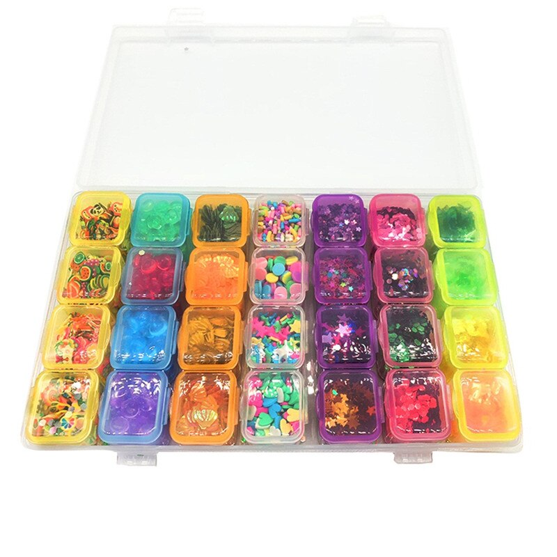 70 pc DIY Schleim Kit Liefert Klare Kristall Schleim, Der Kit Schaum Perlen Glitter schleim zusatzstoffe + Lagerung box #4N07