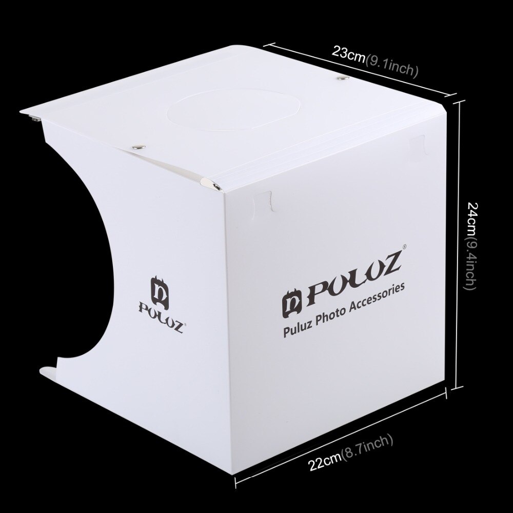 PULUZ Photography Light Box - 2 LED Panels - 19.5cm Area - Shadowless Bottom Light - Daylight 5600K