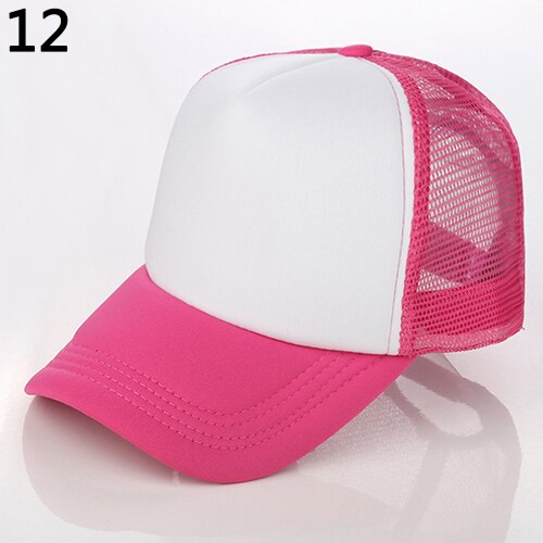 Unisex Attractive Baseball Cap Trucker Mesh Blank Visor Adjustable Sun Hat: 12