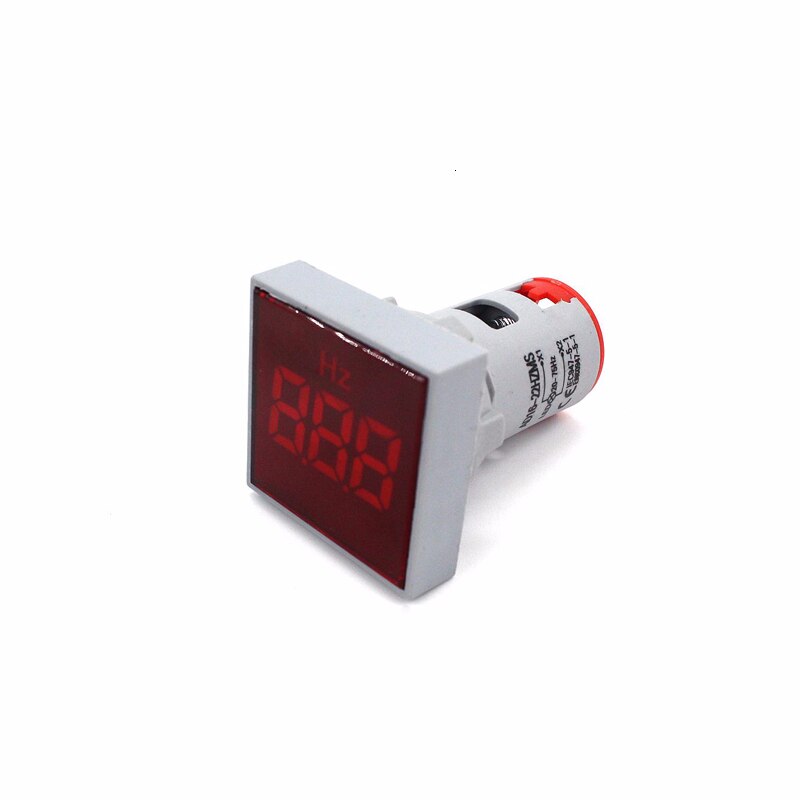 Led Ac Digitale Display Frequentie Vierkante Panel Hertz Meter Voltmeter Lampje Signaal Lamp Boot Waarschuwingslichten Bereik 0-99Hz: Rood