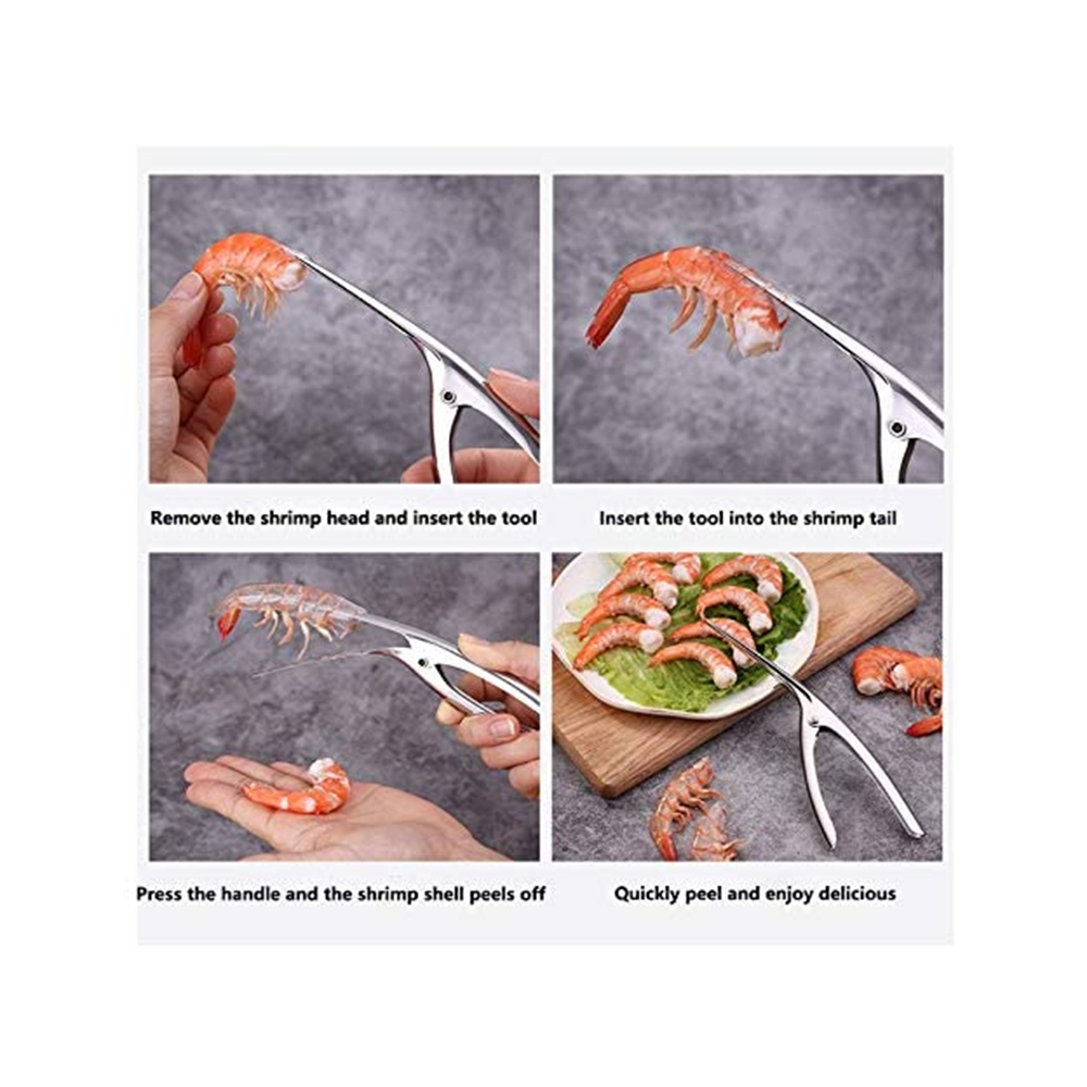 Shrimp Peeler Kitchen Appliances Portable Stainless Steel Shrimp Deveiner Lobster Practical Kitchen Supplies Fishing Knife Tools