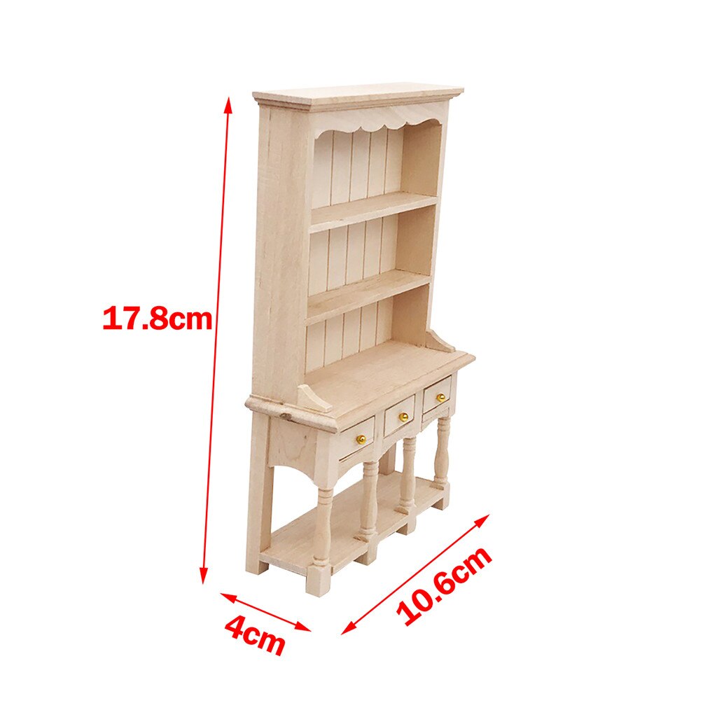 1/12 Dollhouse Miniature Mini Wooden Coffee Table Simulation End Table Furniture Toys for Doll House Decoration Accessories#4: B