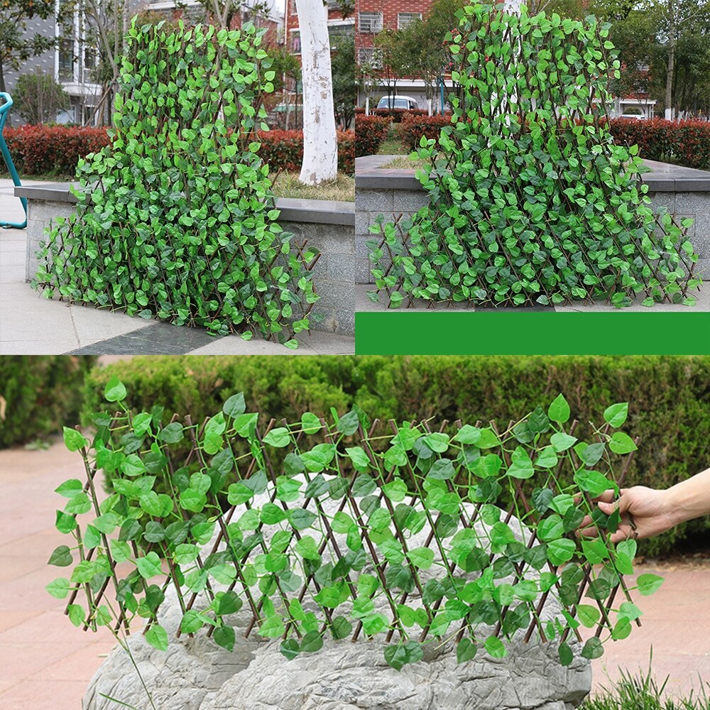 40cm Artificial Garden Plant Fence Protect Expanding Fence Retractable Fence Privacy Screens Windscreens