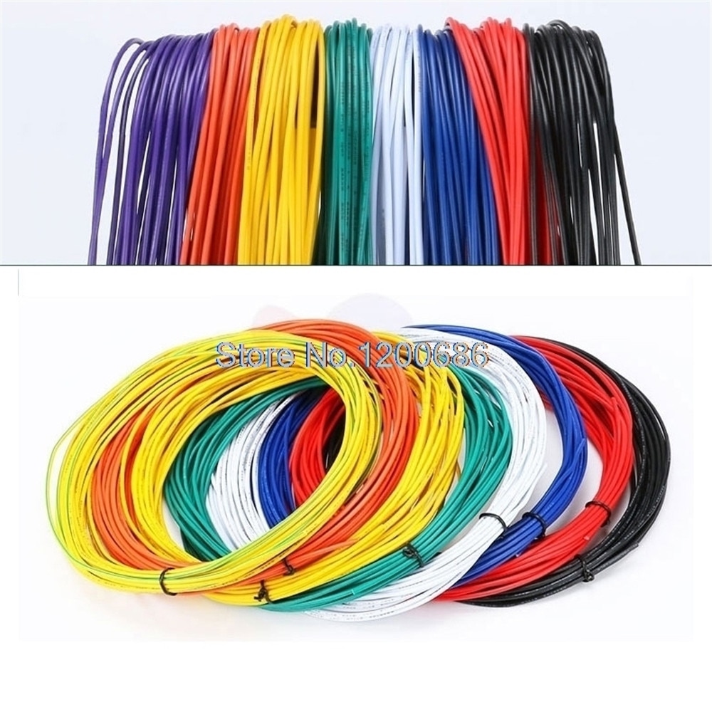 Ul 1007 24 awg 10 meter/parti super fleksibel 11/0.12ts 24 awg 24 pvc isolert ledning elektrisk kabel led kabel