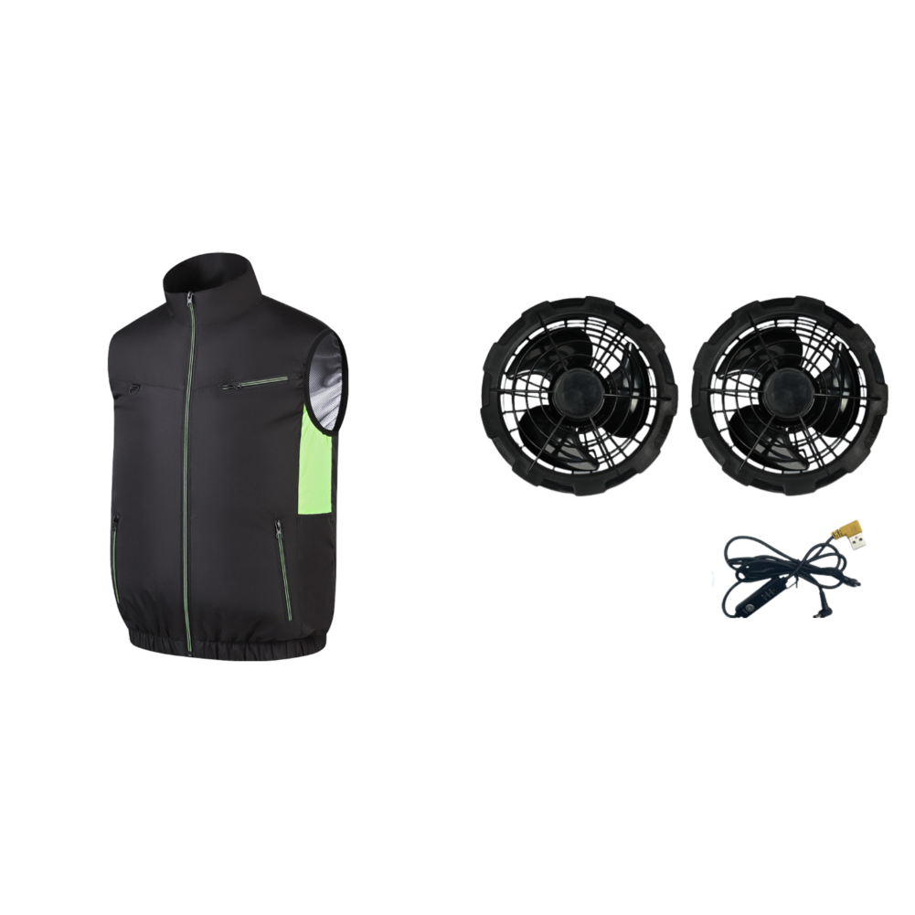 Koelvest Ijsventilator Vest Hittebestendige Airconditioner Kleding 3 Versnellingen Ademende Draagbare Koelventilator Vest Voor Kamperen Wandelen: Sky Blue