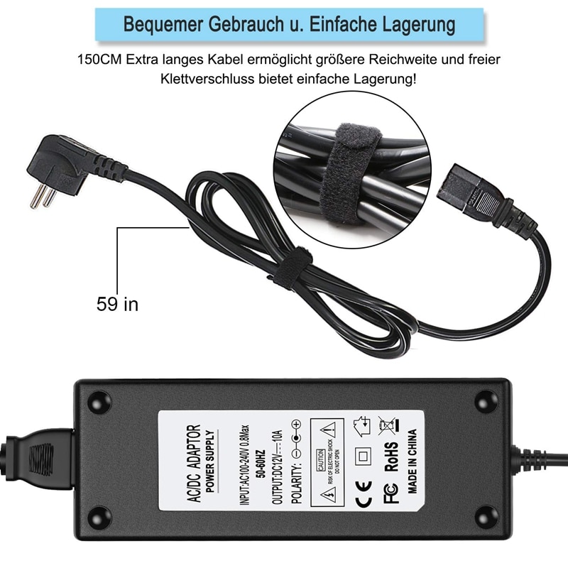 120W 12V 10A AC-DC Power Adapter Transformator 100... – Grandado