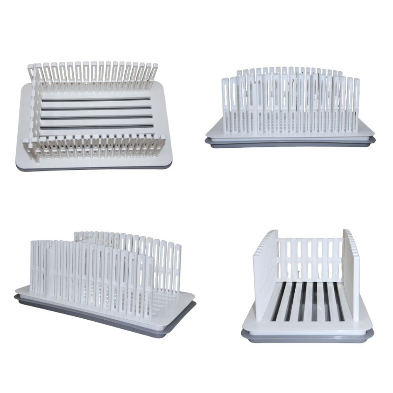 Bandeja para cortar pan ajustable, rebanadora de pan plegable multifuncional con bandeja