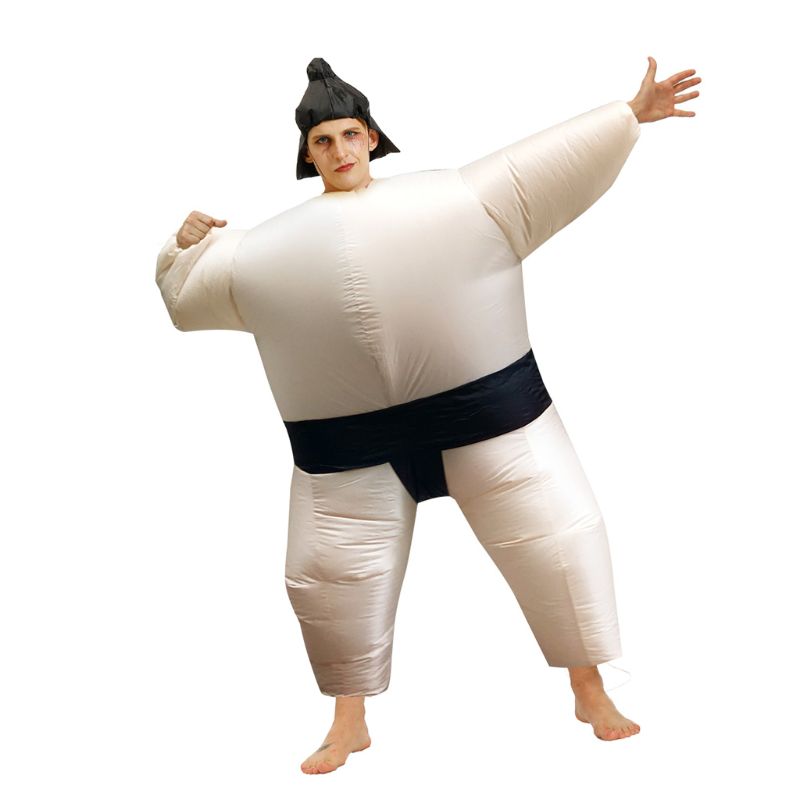 Sumo Wrestler Costume Inflatable Suit Blow Up Outfit Adult Cosplay Party Dress