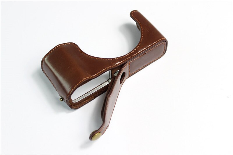 Pu Lederen Half Case Cover Voor Panasonic LX100II LX100M2 LX100 Mkii Camera Tas Shell Met Batterij Opening