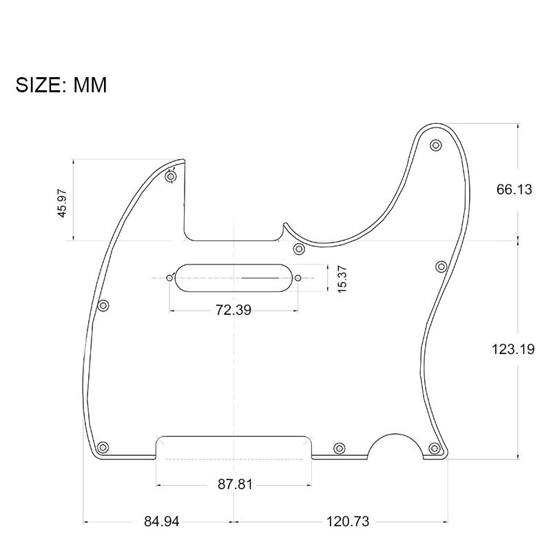 Tl Slagplaat 3Ply Single Coil Gat 8 Schroeven Gat Scrate Plaat Voor Tl Stijl Elektrische Gitaren Multi Colour