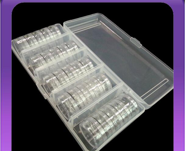 Transparante Case 190*95Mm Met 25 Stuks Mini Doos Nail Art Tip Glitter Dozen Opslag Nail Art Strass case Verwijderbare