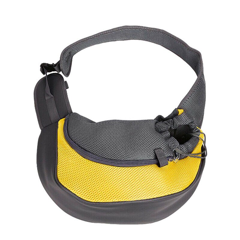 Hond huisdier puppy draagtas rugzak reistas schoudertas mesh sling draagzak comfort reistas schoudertas sling rugzak: Geel / 40 13 26cm