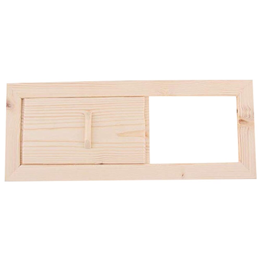 Grille Ventilation Easy Install Practical Sauna Air Vent Sliding Shutter Window Home Smooth Accessories Summer Bath Cedarwood