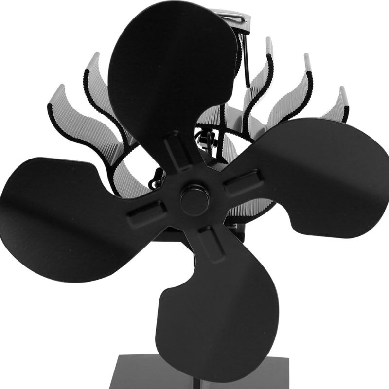 4- -blads varmedrevet brændeovnsblæser til brændeovnvarmere pejs miljøvenlige ventilatorer  w329